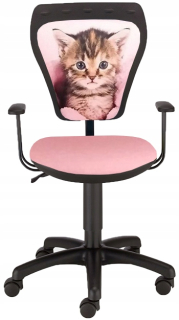Stoličky Ministle Kitty v prikrývkom ružovom pastelovom ns