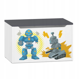 Rozprávkový kmeň pre chlapca TB01 Gray Robots White