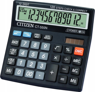 Kalkulačka kancelárie Citizen CT-555N 12 číslic čierne