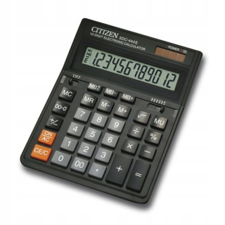 Kalkulačka kancelárie občan SDC-444S Black 12-CIFR