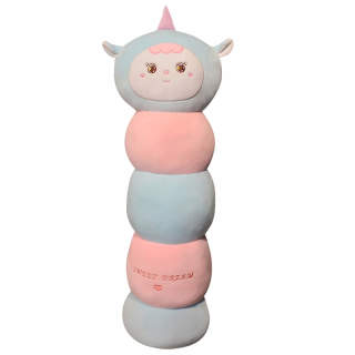 Kawaii farebný jednorožec Caterpillar Plyšová hračkárska bábika