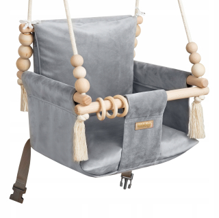 Kidaboo Swing pre dieťa Velvet Grey Home