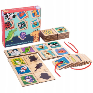 Deti drevené jigsaw puzzle zvierací pokožka Zodpovedajúca koža