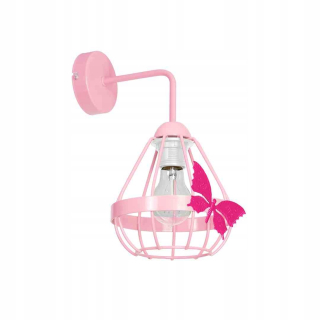 Nástenná lampa kago ružová 1xe27