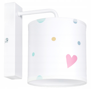 Nástenná lampa s pastelovou tienidlom pre dieťa E27