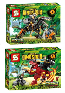 Jurassic Tyrannosaurus + Indoraptor Dinosaurs Blocks