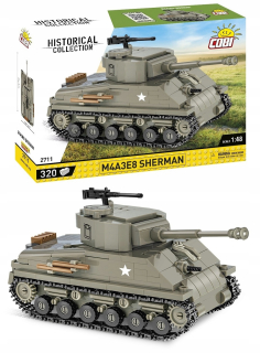 Malé armádne bloky Sherman M4A3E8 COBI