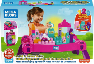 Mega Bloks Pink Table zostavte a učte sa