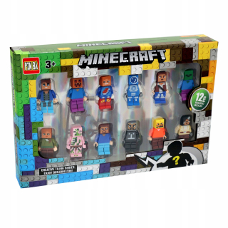 Minecraft Minifigure Blocks K.Logo 12 Sztuk