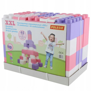 Xxl 45 prvkov + 45 ružových konektorov