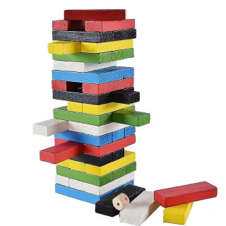 Detské bloky Tri -dimenzionálne prekrytie borovice