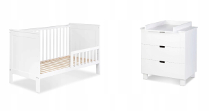 Klupś Iwo Company Set + Cot 140 x 70 biela