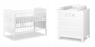 Klupś Marsell Caultener Set+White Cot 120x60