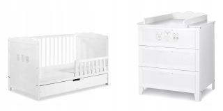 Klupś Marsell Caultener Set+White Cot 140x70