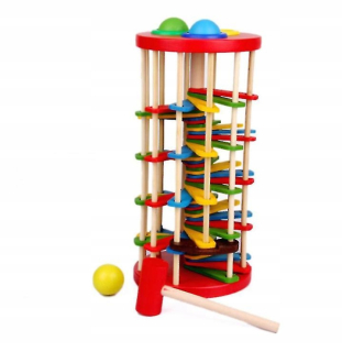 Zrazte loptu Falls Wooden Toy Ladder St.