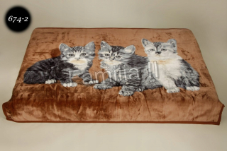 Prikrývka Elway 160x210 cm sivé mačky bronz - hrubý akryl