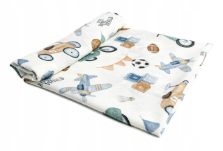 Prikrývka bambus Swaddle 110x110 Retro Boys Leepre