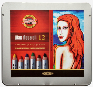 Koh-I-Noor WAX AQUARELL 12 jumbo farebných ceruziek, 8282m