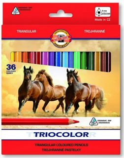 Koh-i-noor Triocolor Jumbo 36 Col. 3145 Crayons
