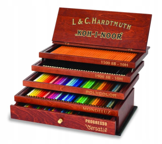 Koh-i-noor sada pastelkov a ceruziek 5 retro zásuviek