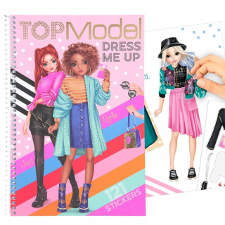 Omaľovánka sa obliekajte veľký top model