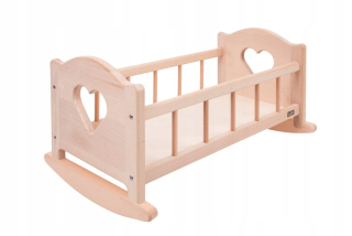 Doll Cradle XL Solid Beech Wood 1+