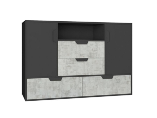Zásuvky 120 Moderný šedý mládež Graphite No7
