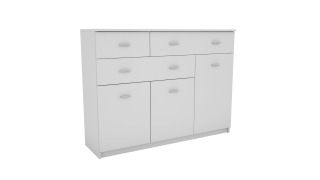Kufrík 150 cm biela moderná 18 mm