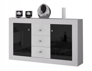 Biała/Black Gloss 140/90/46,5 Sleeping Trudy z zásuviek