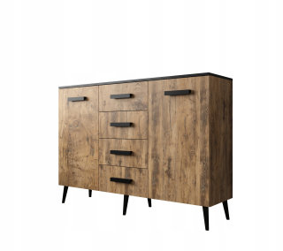 Zásuvka na zásuvku Grace 150x106x40 Gaštan+čierna