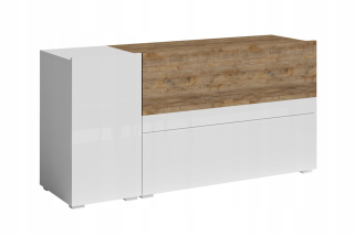 Energetická skrinka 135 cm biely lesk
