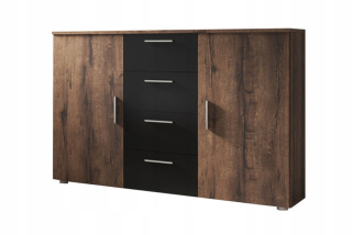 Vera 26 Helvetia Dąb/Black Dresser hrudník