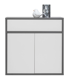 Modern Dresser 90 cm mládež šedej bielej Z4