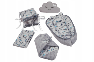 Set Minky Krokon Rożek Bedding Canopy+zadarmo