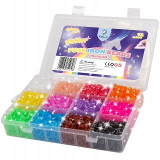Zažehľovacie korálky La Manuli Glitter 12 Colors