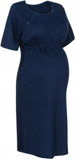 Materská košeľa a na kŕmenie Luna Navy Blue L