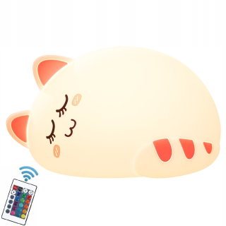 Kitty USB LED nočná lampa s diaľkovým ovládaním pre deti