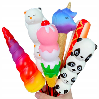 Kreatívna kawaii mačka jednorožca pero čiapka