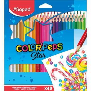 Colorpeps pastelky trojuholníkové 48 ks Pud. 832048