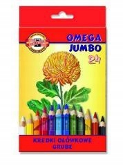 Pastelky Omega Jumbo 24 farieb