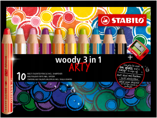Stabilo Woody Crayons 3 v 1 10 Kol.