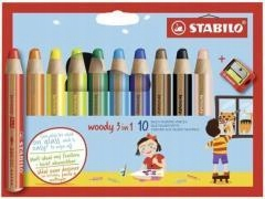 Woody Crayons 3in1 10 plukovník + Stabililo