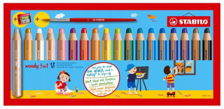 Woody Crayons 3in1 18 plukovník + Stabililo