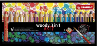 Woody Crayons Art 3in1 18 plukovník + Stabililo