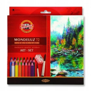 Monduz akvarely ceruzky + kefa 72 farieb