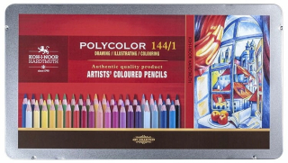 KOH a Noor Polycolor Peruzky ceruzky 144 farieb v