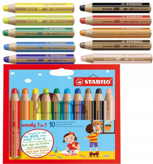 Stabililo Woody ceruzka ceruzky hrubé 10 farieb