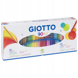 Ceruzky ceruzky a markery nastavujú 90 ks. Giotto