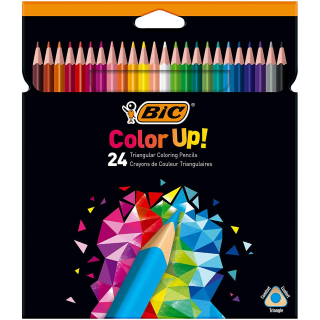 Ceruzky ceruzky sú trojuholníkové trojuholníkové BIC 24 farieb