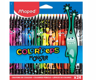 Flexibilné trojhranné pastelky Maped Monster 24 col